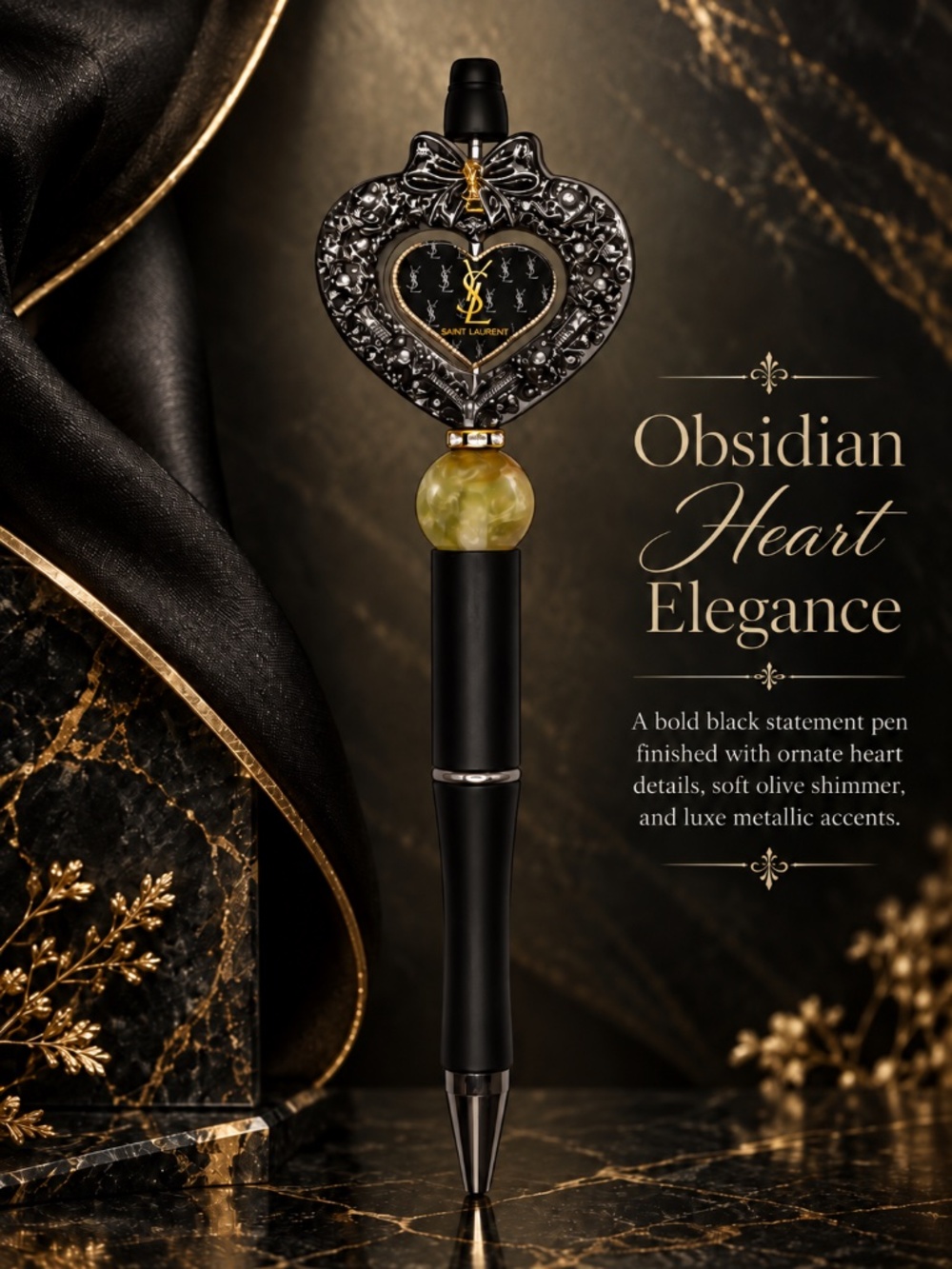 Obsidian Heart Elegance Pen
